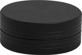 Aluminium Grinder 2 Parts - Matt Black - Puff Puff Palace