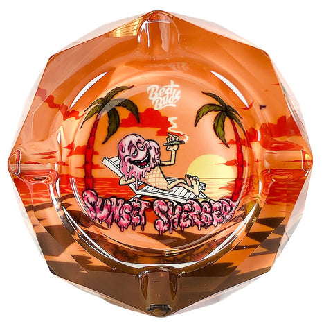 Best Buds Crystal Ashtray Giftbox - Sunset Sherbert