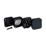 Best Buds ''The Cube'' Square Aluminium Grinder Black (50mm)