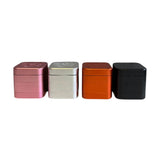 Best Buds ''The Cube'' Square Aluminium Grinder Black (50mm)