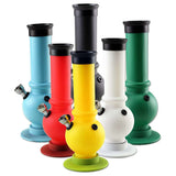 Black Leaf Acrylic Sturdy Bong Red