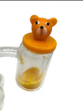 Black Leaf ''Bear'' Glass Carb Cap - Green
