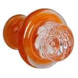 Black Leaf ''Spinner'' Glass Carb Cap - Orange - Puff Puff Palace