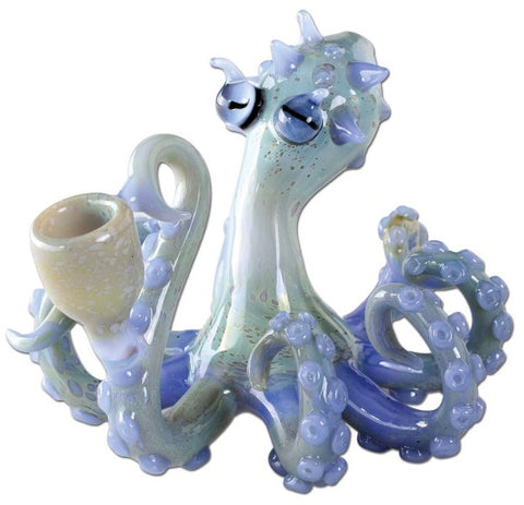 Black Leaf ''Octopus I'' Glass Bong Blue - Puff Puff Palace