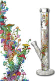 Black Leaf ''Mushrooms'' Cilinder Bong Clear - Puff Puff Palace