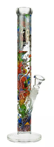 Black Leaf ''Mushrooms'' Cilinder Bong Clear - Puff Puff Palace
