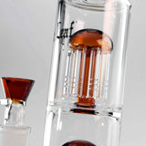 Black Leaf Triple 8-Arm Percolator Bong Amber