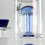 Black Leaf Triple 8-Arm Percolator Bong Grey
