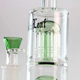 Black Leaf Triple 8-Arm Percolator Bong Green