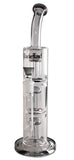 Black Leaf Triple 8-Arm Percolator Bong Grey