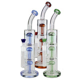 Black Leaf Triple 8-Arm Percolator Bong Amber