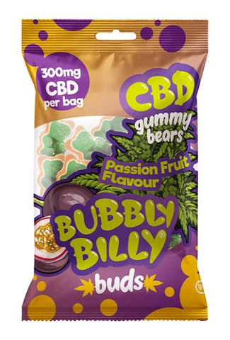 Bubbly Billy Buds CBD Gummy Bears 300mg - Passion Fruit