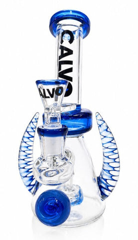Calvo ''Blue Horn'' Glass Percolator Bong
