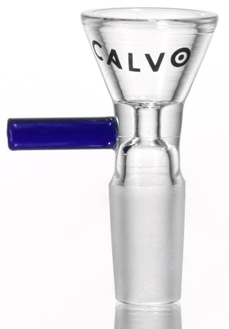 Calvo Glass Bong Bowl With Handle Blue (14mm)