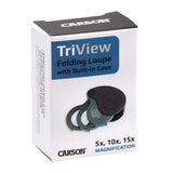 Carson ''Triview'' Folding Microscope Loop/Lenses (5x, 10x, 15x)