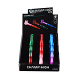 Champ High ''Seahorse'' Metal Smoking Pipe - Red/Pink