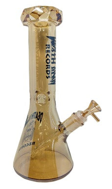 Death Row Records ''Electro Plated'' Glass Beaker Bong - Gold