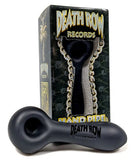 Death Row Records ''Sandblasted'' Small Glass Spoon Pipe Black