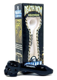 Death Row Records ''Skull'' Small Glass Smoking Pipe - Black
