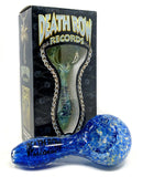Death Row Records ''Frit'' Small Glass Spoon Pipe - Blue