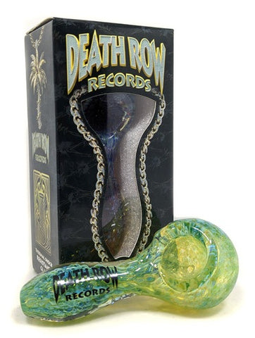 Death Row Records ''Frit'' Small Glass Spoon Pipe - Green