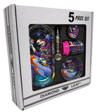 Diamond Leaf ''5 Pieces'' Matching Smoking Set - Grafitti