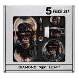 Diamond Leaf ''5 Pieces'' Matching Smoking Set - Farm
