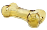 Dogg Lbs ''Dogg Bone'' Glass Spoon Pipe - Gold