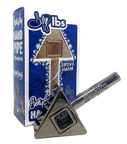 Dogg Lbs ''Electro Plated Tri-Prism'' Glass Smoking Pipe - Smoke