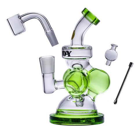 Goody Glass ''Atom'' Glass Mini Dab Rig Green