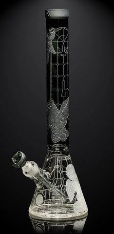 Milkyway ''Thugz Mansion'' Beaker Bong - Smoke