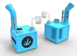 Piecemaker ''Glow Cube'' Silicone Dab Rig Blue - Puff Puff Palace