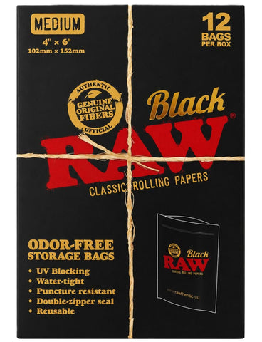 RAW Odor-Free Reusable Zipper Bags - Medium (12 Bags)
