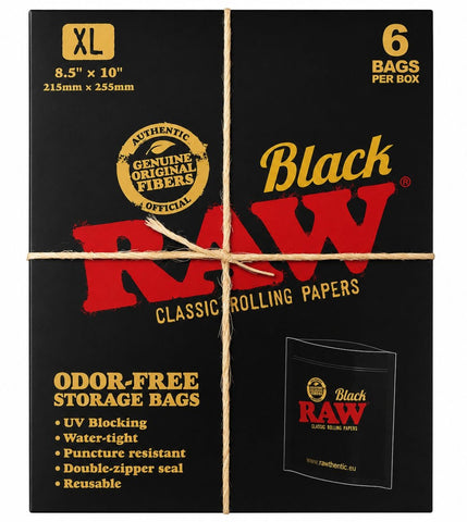 RAW Odor-Free Reusable Zipper Bags - XL (6 Bags)