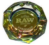 RAW ''Rainbow'' Thick Glass Ashtray Giftbox
