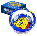 The Bulldog Blue Glass Ashtray