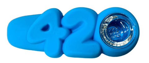 Urban Crew ''420 Blue'' Silicone Pipe - Puff Puff Palace