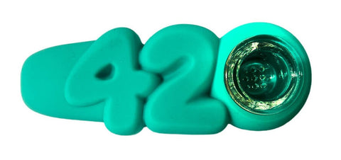 Urban Crew ''420 Turquoise'' Silicone Pipe - Puff Puff Palace