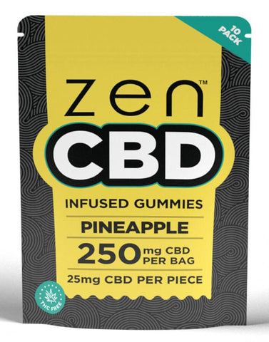 Zen CBD Gummies 250mg - Pineapple