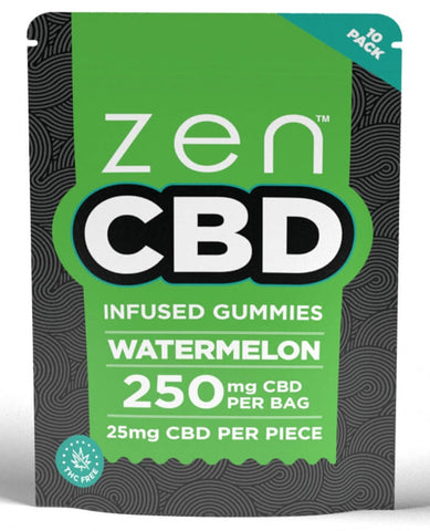 Zen CBD Gummies 250mg - Watermelon