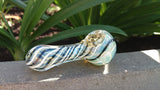 Black&Green Spiral Glass Pipe - Puff Puff Palace