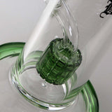 Black Leaf Green Oil Bong/Dab Rig with Drum Percolator
