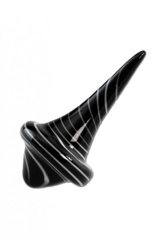 Glass Carb Cap 'Spiral Top' - Black