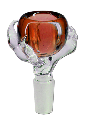 Claw Glass Bong Bowl - Amber - Puff Puff Palace