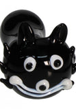 Glass 'Cat' Hand Pipe - Black - Puff Puff Palace