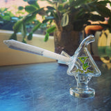 Black Leaf 'Tiny Bird Pyramid' One Hit Bubbler - Puff Puff Palace