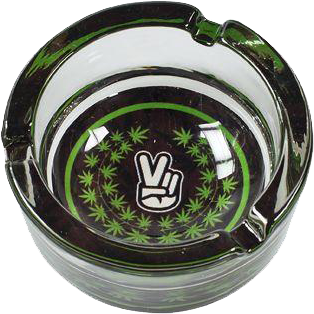 Peace Glass Ashtray - Puff Puff Palace