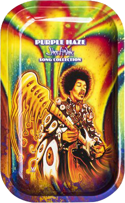 Jimi Hendrix Metal Rolling Tray Large - Puff Puff Palace