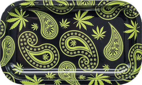 Paisley Metal Rolling Tray Large - Puff Puff Palace