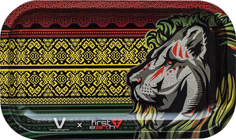 Rasta Lion Metal Rolling Tray Large - Puff Puff Palace